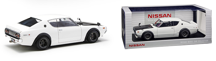 Nissan Skyline 2000 GT-R KPGC110　WHT 1/18