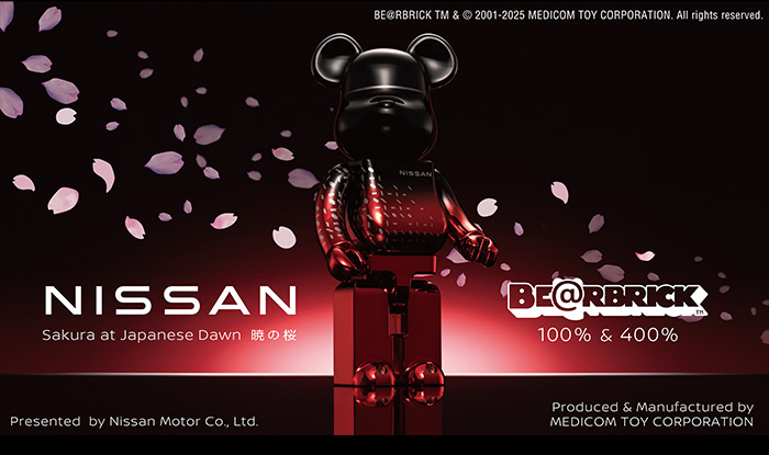 NISSAN BE@BRICK “Sakura at Japanese Dawn 暁の桜” 100% & 400% Presented by Nissan Motor Co., Ltd. Produced & Manufactured by MEDICOM TOY CORPORATION