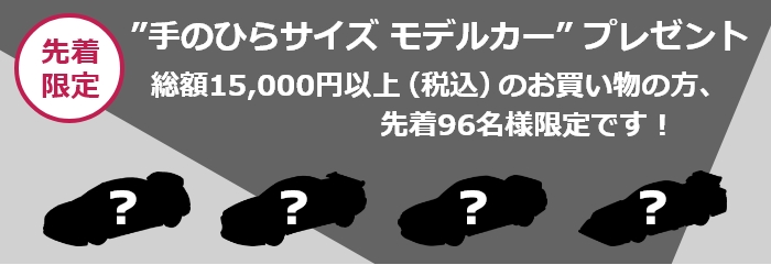 ”手のひらサイズ モデルカー” プレゼント