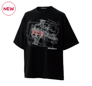 R34 エンジンイラストTシャツ