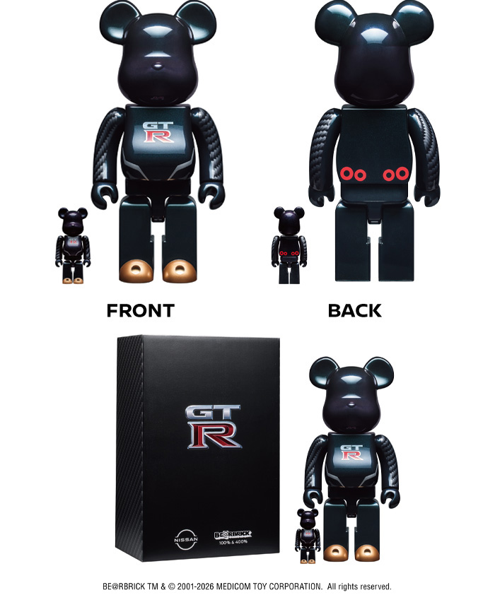 2026年限定デザイン NISSAN GT-R BE@RBRICK 100% & 400%